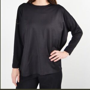 A’NUE MIAMI ONE SIZE ESSENTIAL BLACK TUNIC TOP (LARGE, XL) NWT